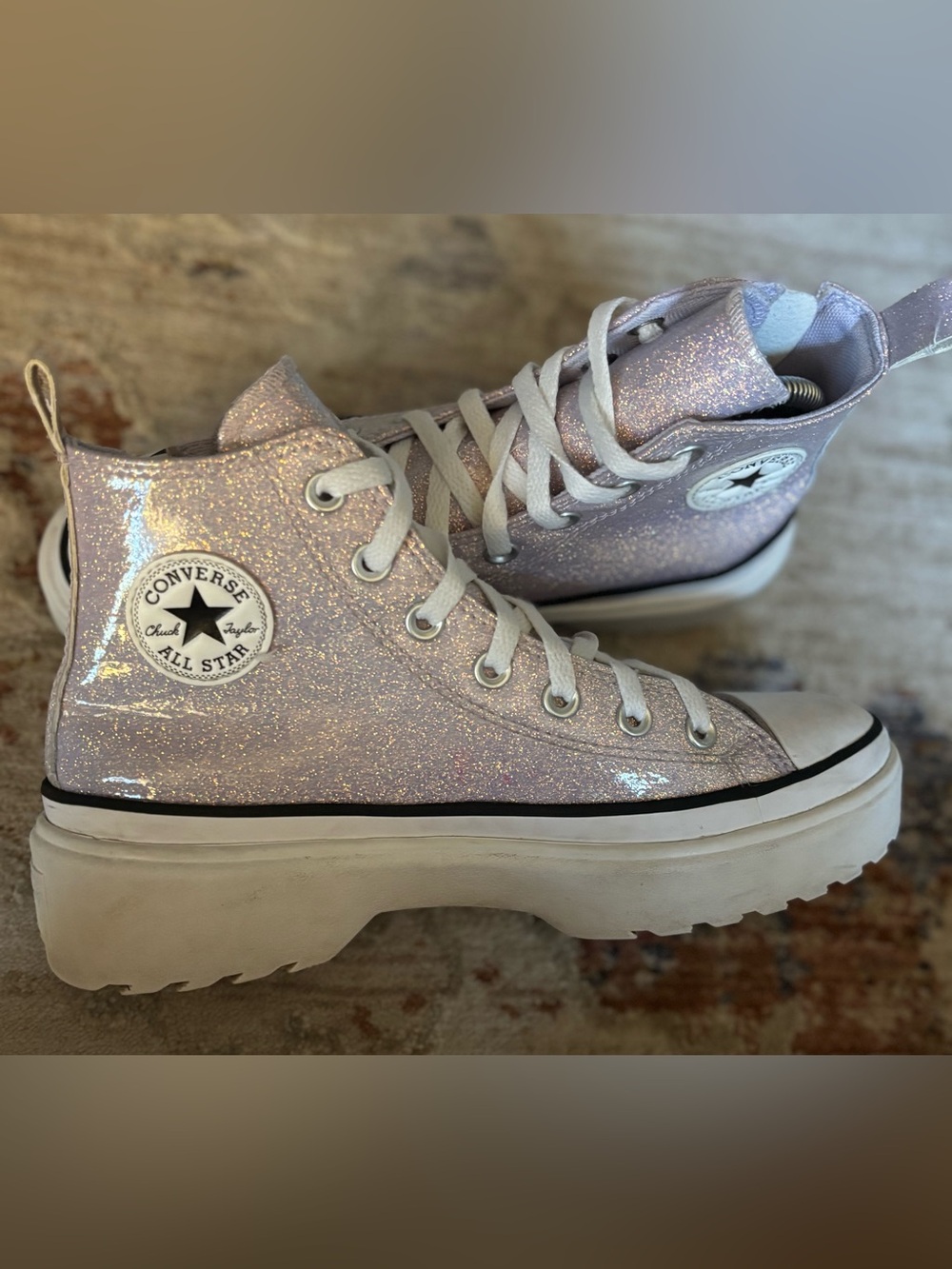 Converse All Star Lugged Lift Platform High Tops In Vapor Violet